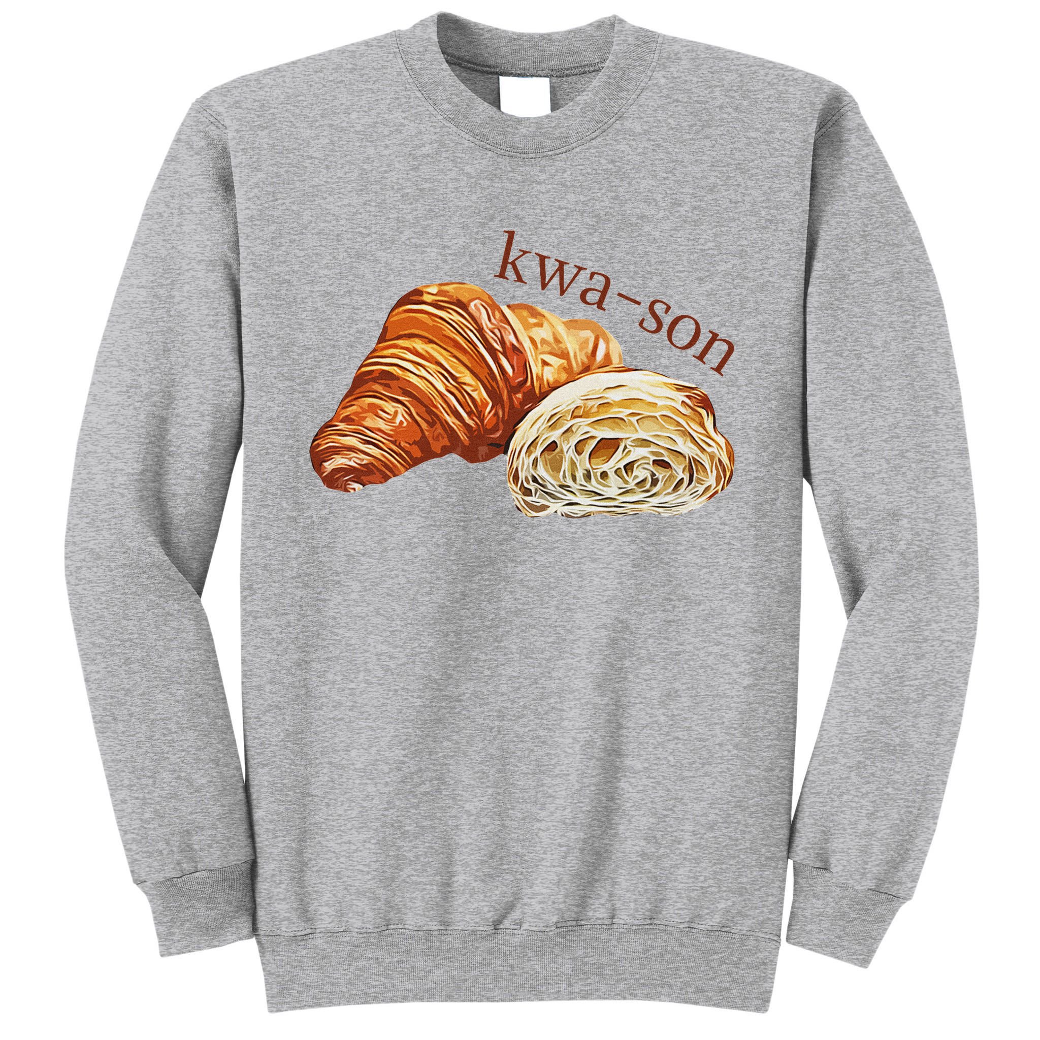 French Accents Croissant Lover Kwa Son Cute Funny Cotton Polyeste Tall Sweatshirt
