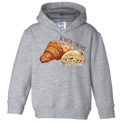 French Accents Croissant Lover Kwa Son Cute Funny Cotton Polyeste Toddler Hoodie