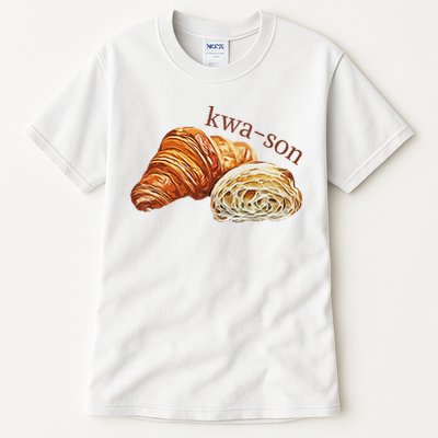 French Accents Croissant Lover Kwa Son Cute Funny Cotton Polyeste Tall T-Shirt