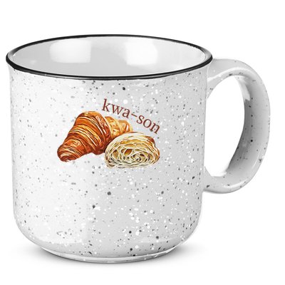 French Accents Croissant Lover Kwa Son Cute Funny Cotton Polyeste 15oz Campfire Ceramic Mug