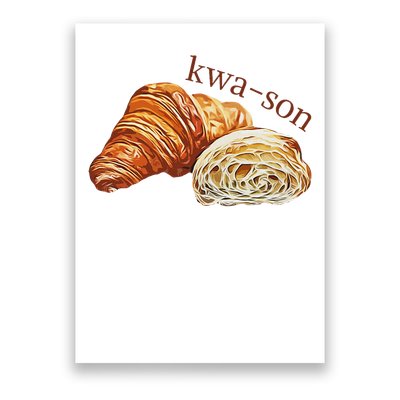 French Accents Croissant Lover Kwa Son Cute Funny Cotton Polyeste Poster