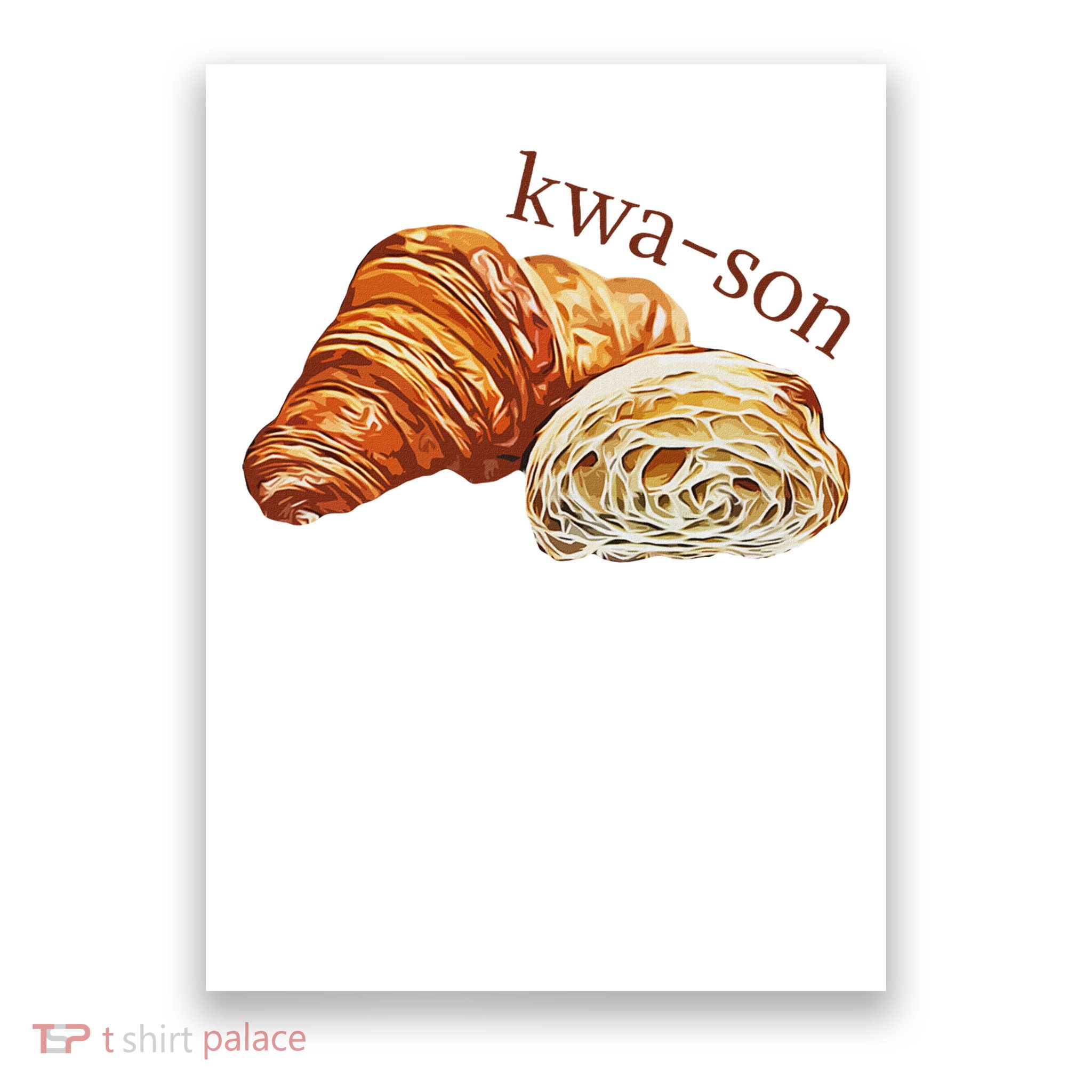 French Accents Croissant Lover Kwa Son Cute Funny Cotton Polyeste Poster