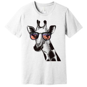 Fun And Cool Hipster Giraffe Animal LoverS Giraffe Premium T-Shirt