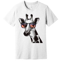 Fun And Cool Hipster Giraffe Animal LoverS Giraffe Premium T-Shirt