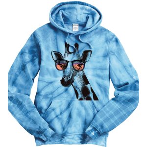 Fun And Cool Hipster Giraffe Animal LoverS Giraffe Tie Dye Hoodie