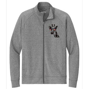 Fun And Cool Hipster Giraffe Animal LoverS Giraffe Stretch Full-Zip Cadet Jacket