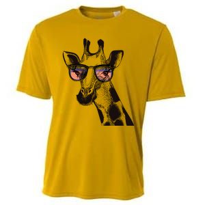 Fun And Cool Hipster Giraffe Animal LoverS Giraffe Cooling Performance Crew T-Shirt