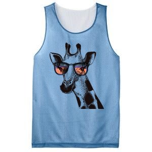 Fun And Cool Hipster Giraffe Animal LoverS Giraffe Mesh Reversible Basketball Jersey Tank