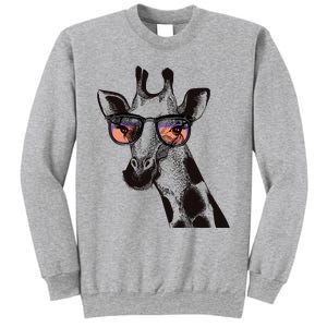 Fun And Cool Hipster Giraffe Animal LoverS Giraffe Sweatshirt