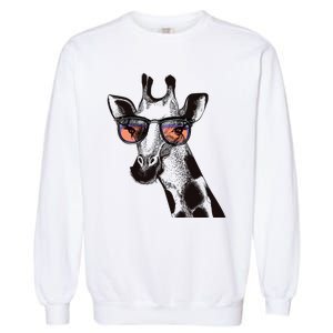 Fun And Cool Hipster Giraffe Animal LoverS Giraffe Garment-Dyed Sweatshirt