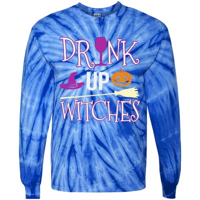 Funny And Cute Halloween Costume Up Witches Gift Tie-Dye Long Sleeve Shirt