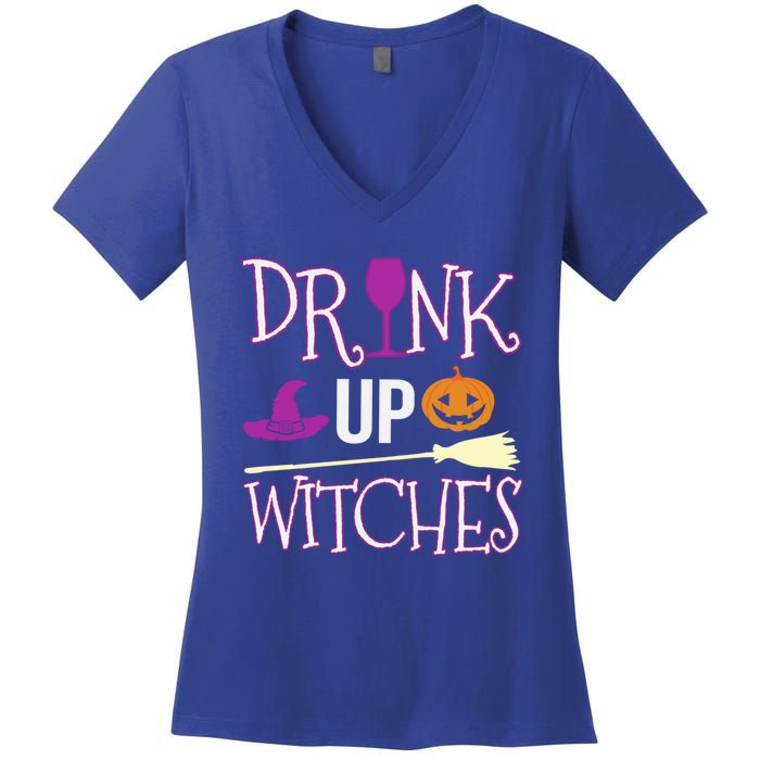 Funny And Cute Halloween Costume Up Witches Gift Women's V-Neck T-Shirt