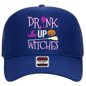 Funny And Cute Halloween Costume Up Witches Gift High Crown Mesh Back Trucker Hat