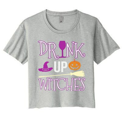 Funny And Cute Halloween Costume Up Witches Gift Women's Crop Top Tee