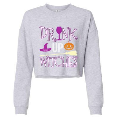 Funny And Cute Halloween Costume Up Witches Gift Cropped Pullover Crew