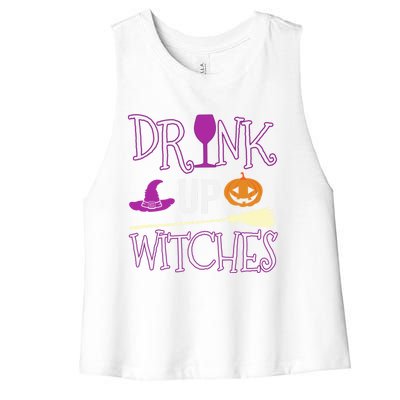 Funny And Cute Halloween Costume Up Witches Gift Women's Racerback Cropped Tank