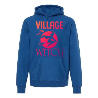 Funny And Cute Village Witch Halloween Costume Gift Premium Hoodie