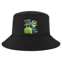 Funny Alien Cat Meme Glerp Glorp Zep Zep Cool Comfort Performance Bucket Hat