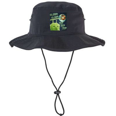 Funny Alien Cat Meme Glerp Glorp Zep Zep Bucket Hat