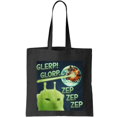 Funny Alien Cat Meme Glerp Glorp Zep Zep Bag
