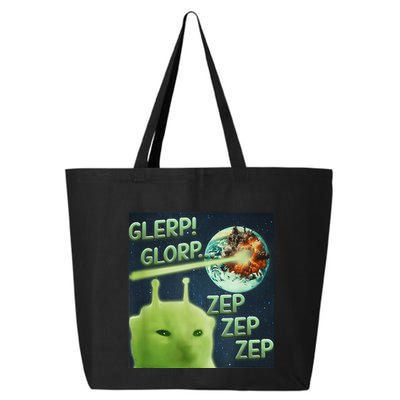 Funny Alien Cat Meme Glerp Glorp Zep Zep 25L Jumbo Tote