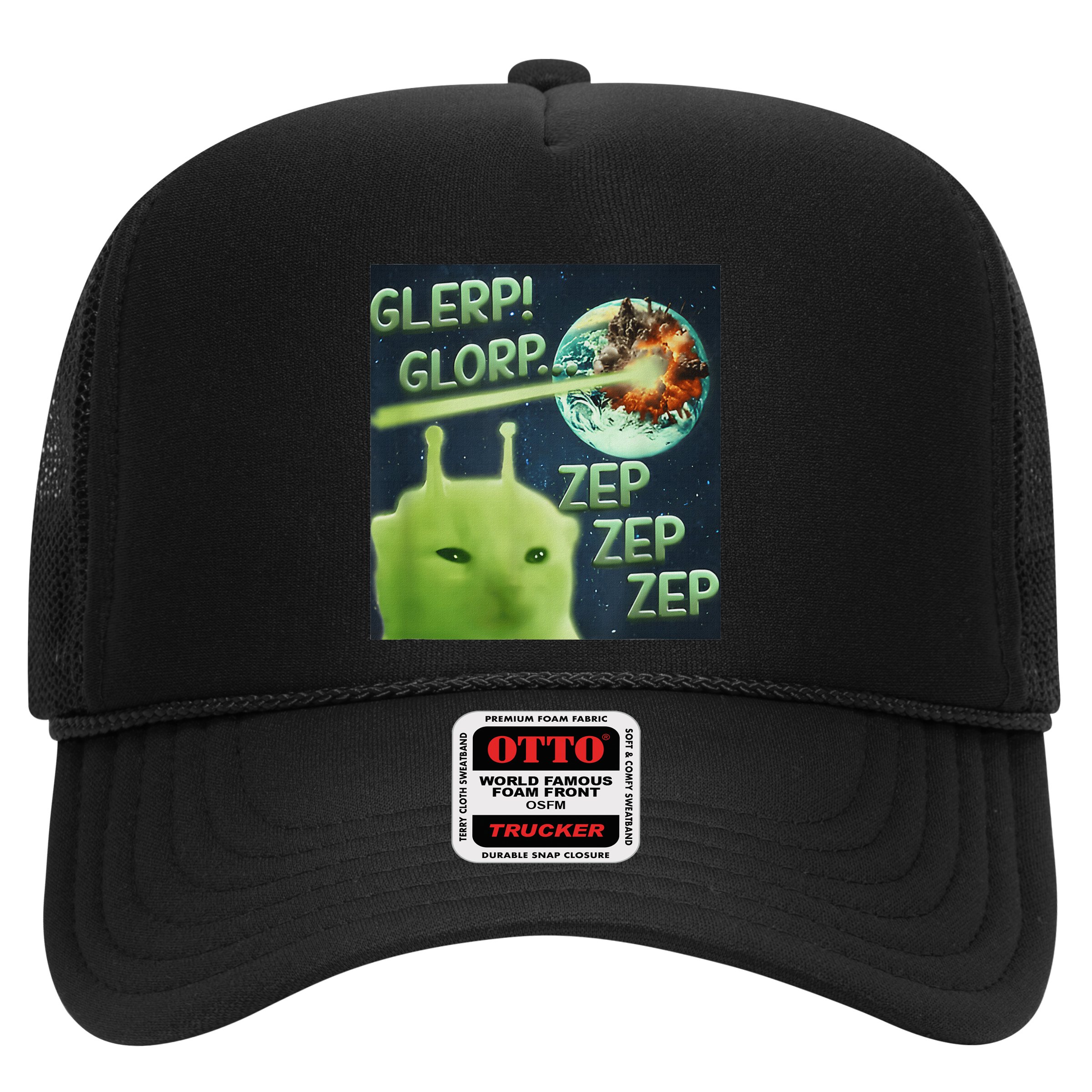 Funny Alien Cat Meme Glerp Glorp Zep Zep Hat
