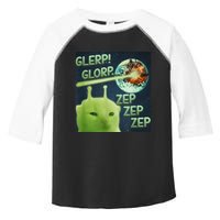 Funny Alien Cat Meme Glerp Glorp Zep Zep Toddler Fine Jersey T-Shirt