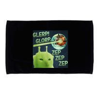 Funny Alien Cat Meme Glerp Glorp Zep Zep Microfiber Hand Towel