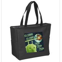 Funny Alien Cat Meme Glerp Glorp Zep Zep Zip Tote Bag