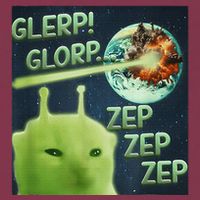 Funny Alien Cat Meme Glerp Glorp Zep Zep 16oz Travel Tumbler