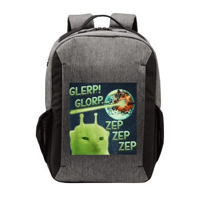Funny Alien Cat Meme Glerp Glorp Zep Zep Vector Backpack