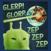Funny Alien Cat Meme Glerp Glorp Zep Zep Infant Baby Jersey Bodysuit