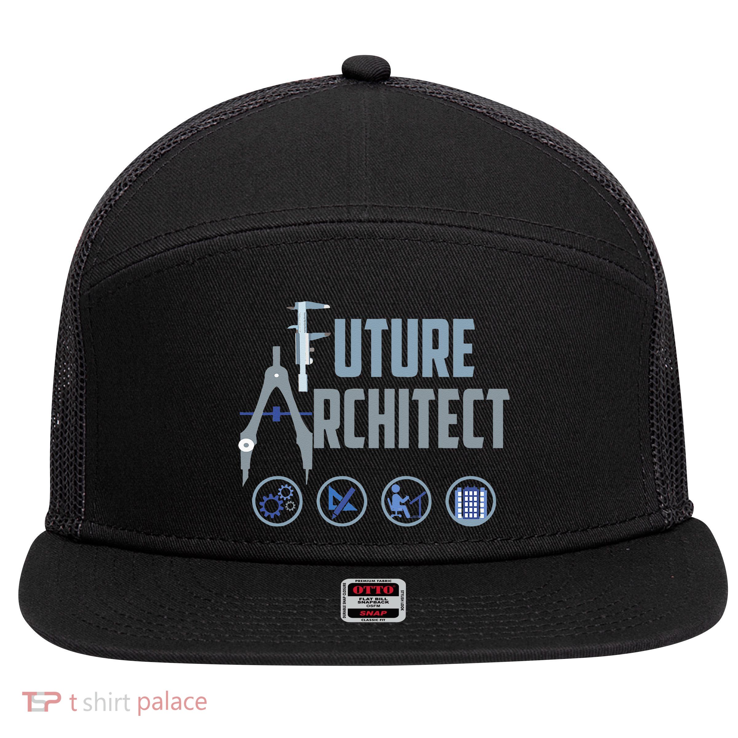 Future Architect Cute Landscape Artists Funny 7 Panel Mesh Trucker Snapback Hat