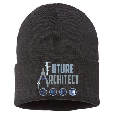 Future Architect Cute Landscape Artists Funny Sustainable Knit Beanie