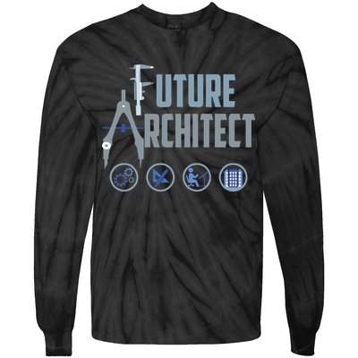 Future Architect Cute Landscape Artists Funny Tie-Dye Long Sleeve Shirt