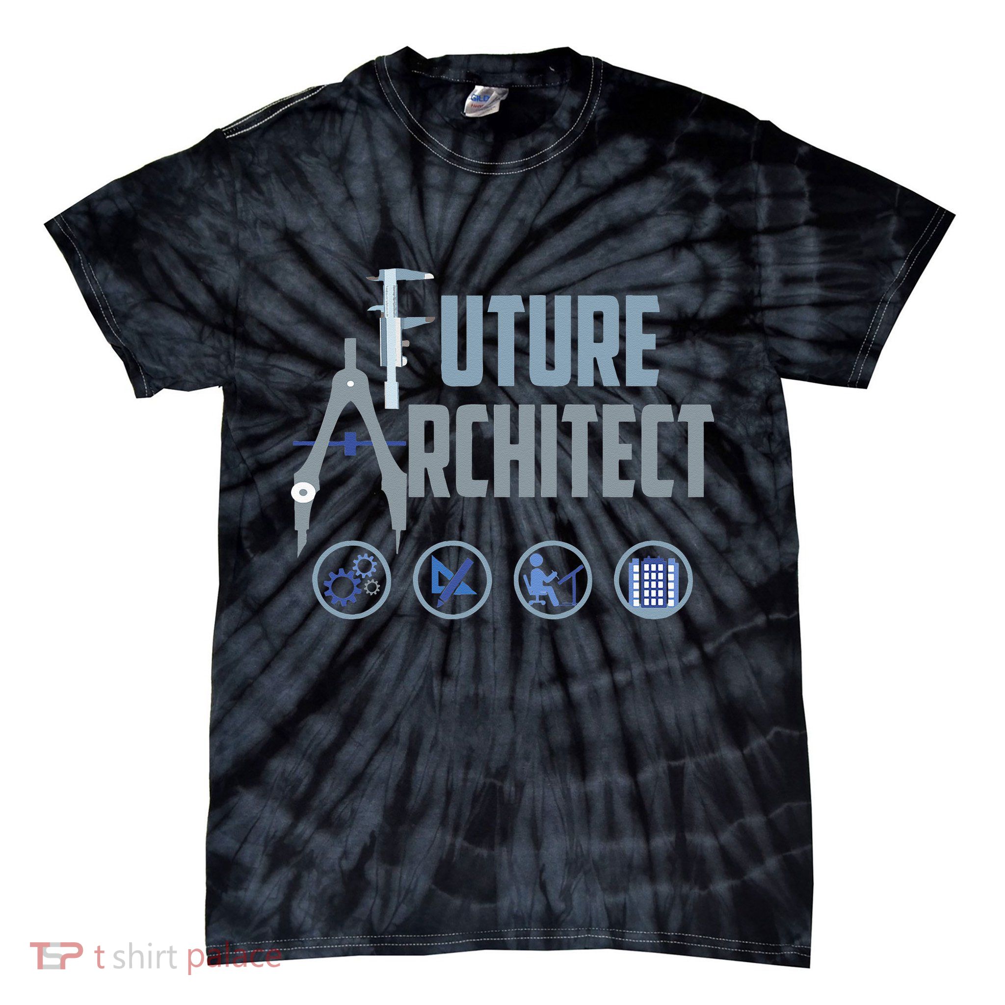 Future Architect Cute Landscape Artists Funny Tie-Dye T-Shirt