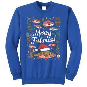 Fish Angler Christmas Merry Fishmas Carp Funny Meaningful Gift Sweatshirt