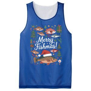 Fish Angler Christmas Merry Fishmas Carp Funny Meaningful Gift Mesh Reversible Basketball Jersey Tank