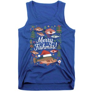 Fish Angler Christmas Merry Fishmas Carp Funny Meaningful Gift Tank Top