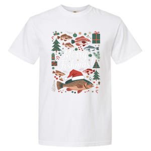 Fish Angler Christmas Merry Fishmas Carp Funny Meaningful Gift Garment-Dyed Heavyweight T-Shirt