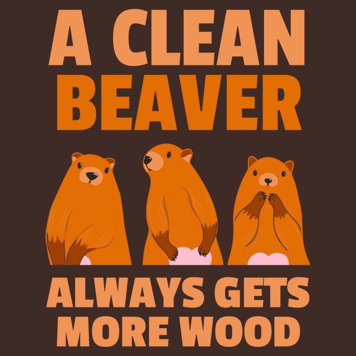 Funny A Clean Beaver Always Gets More Wood Joke Sarcastic Cooling Performance Crew T-Shirt