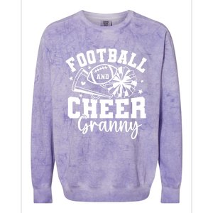 Football And Cheer Granny Football Mom Cheer Grandma Women Colorblast Crewneck Sweatshirt