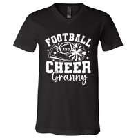 Football And Cheer Granny Football Mom Cheer Grandma Women V-Neck T-Shirt