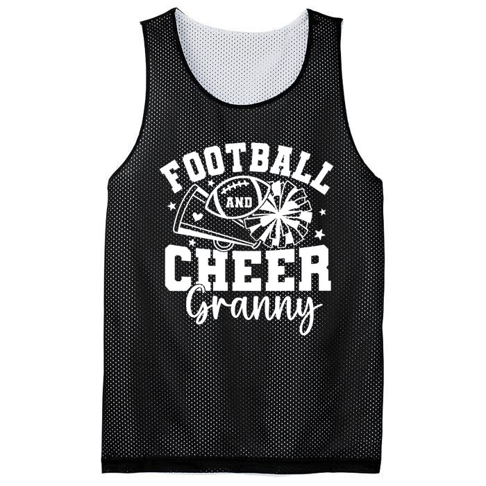 Football And Cheer Granny Football Mom Cheer Grandma Women Mesh Reversible Basketball Jersey Tank