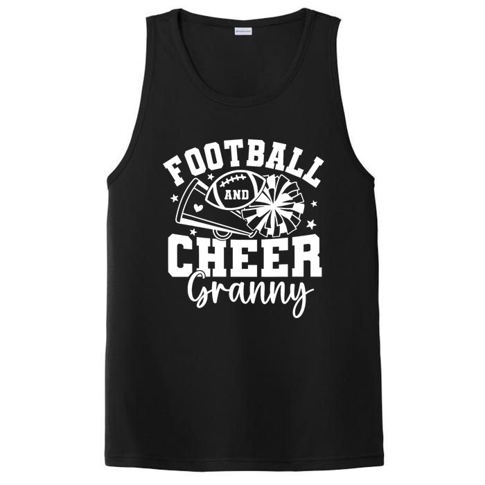 Football And Cheer Granny Football Mom Cheer Grandma Women PosiCharge Competitor Tank