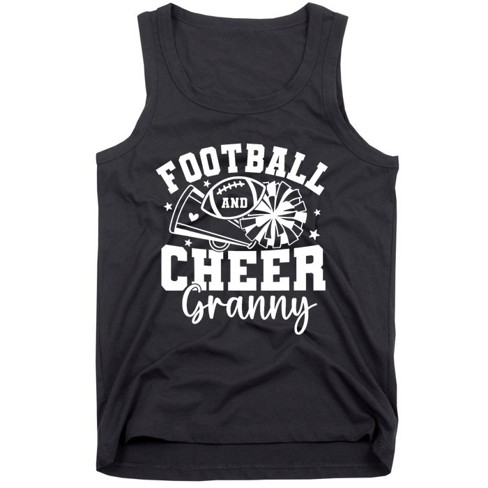 Football And Cheer Granny Football Mom Cheer Grandma Women Tank Top