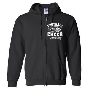 Football And Cheer Granny Football Mom Cheer Grandma Women Full Zip Hoodie