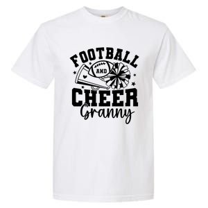 Football And Cheer Granny Football Mom Cheer Grandma Women Garment-Dyed Heavyweight T-Shirt