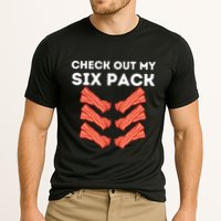 Funny Abs Check Out My Six Pack Humor Food Bacon Lovers Cooling Performance Crew T-Shirt