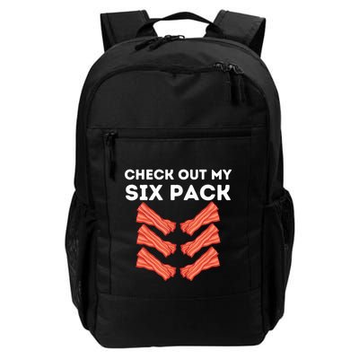 Funny Abs Check Out My Six Pack Humor Food Bacon Lovers Backpack